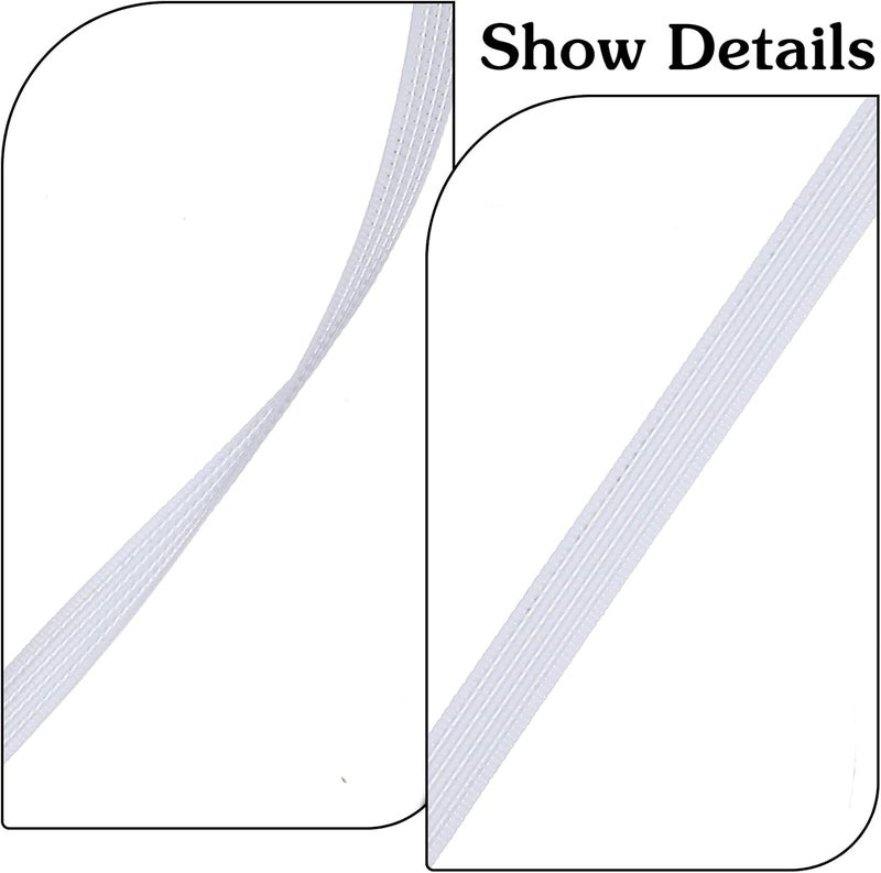 Larrel 1 Roll Boning for Sewing, 25 Yards 6mm Polyester Boning for Sewing, Sew-Through Low-Density Corset-Boning for Wedding Dress and Bridal Gown (White) - Image 5